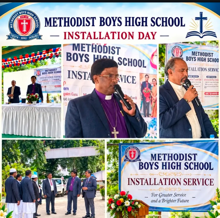 School guests and clergy participating in the Installation Day service