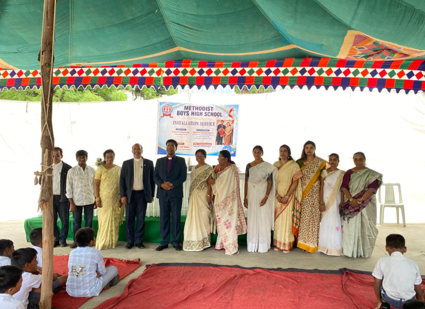 Chairman with members of the school community during the Installation Service