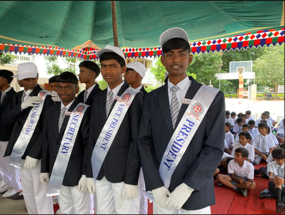 Student office bearers in formal school uniform during Installation Day